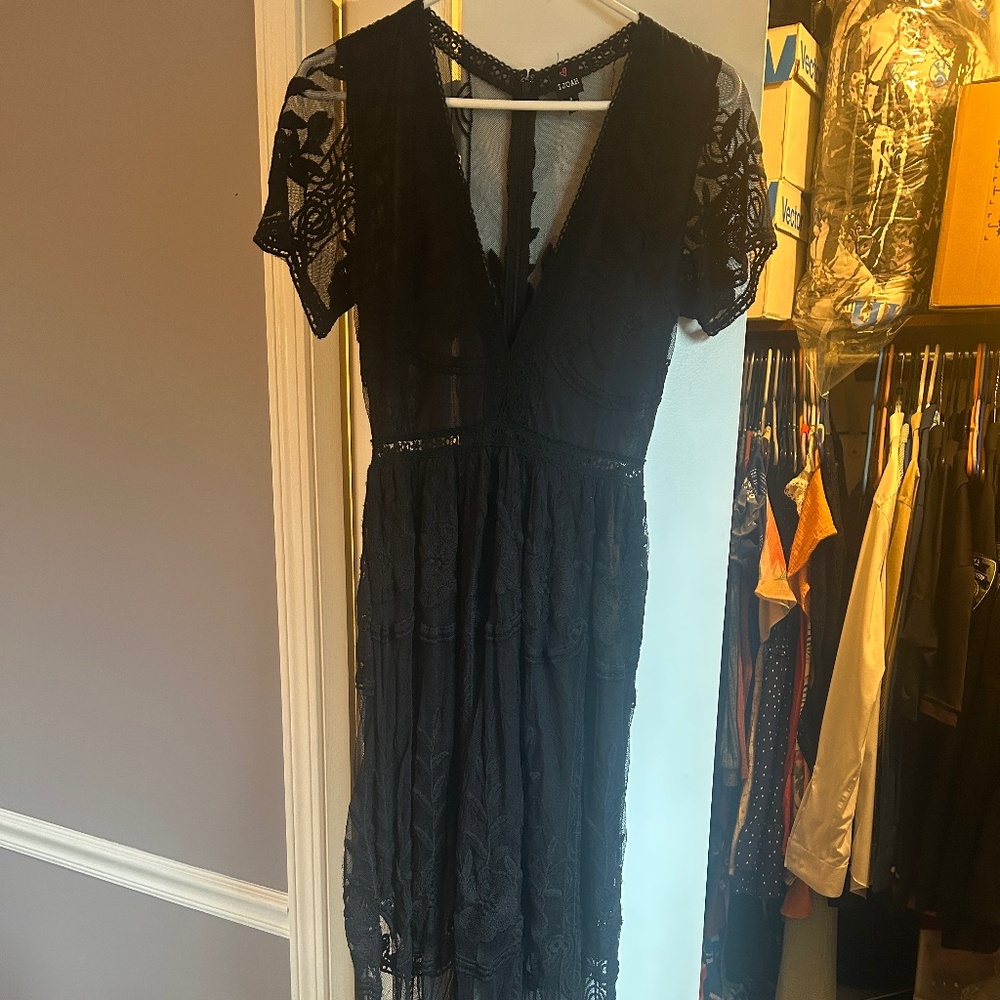 Long Black Lace Dress